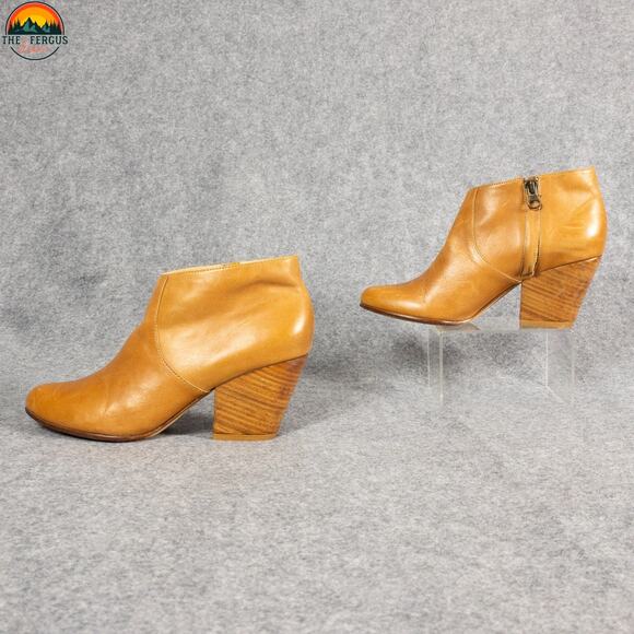 Fortress Of Inca Adriana Coco Ankle Booties Brown Block Heel Women Sz 6.5 EU 37 - Picture 4 of 10
